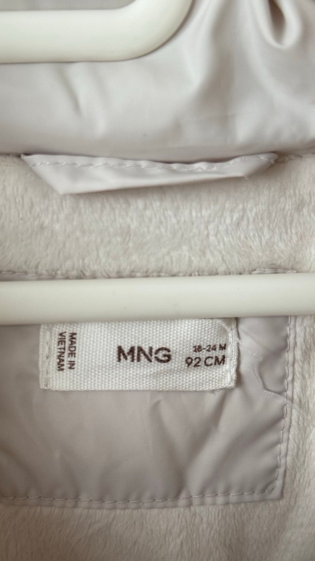 Kız Çocuk Gri Düğmeli Mont - Görsel 3