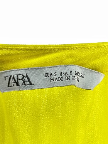 s Beden sarı Renk Zara Kısa Elbise %70 İndirimli.