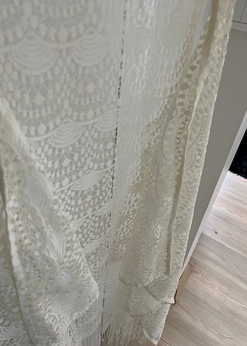 Beyaz Nakışlı Bohem Salaş Yelek - Görsel 5