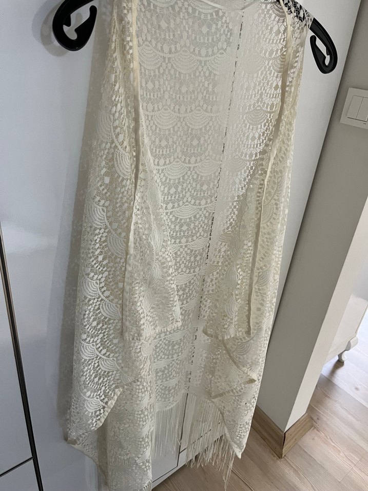 Beyaz Nakışlı Bohem Salaş Yelek - Görsel 4