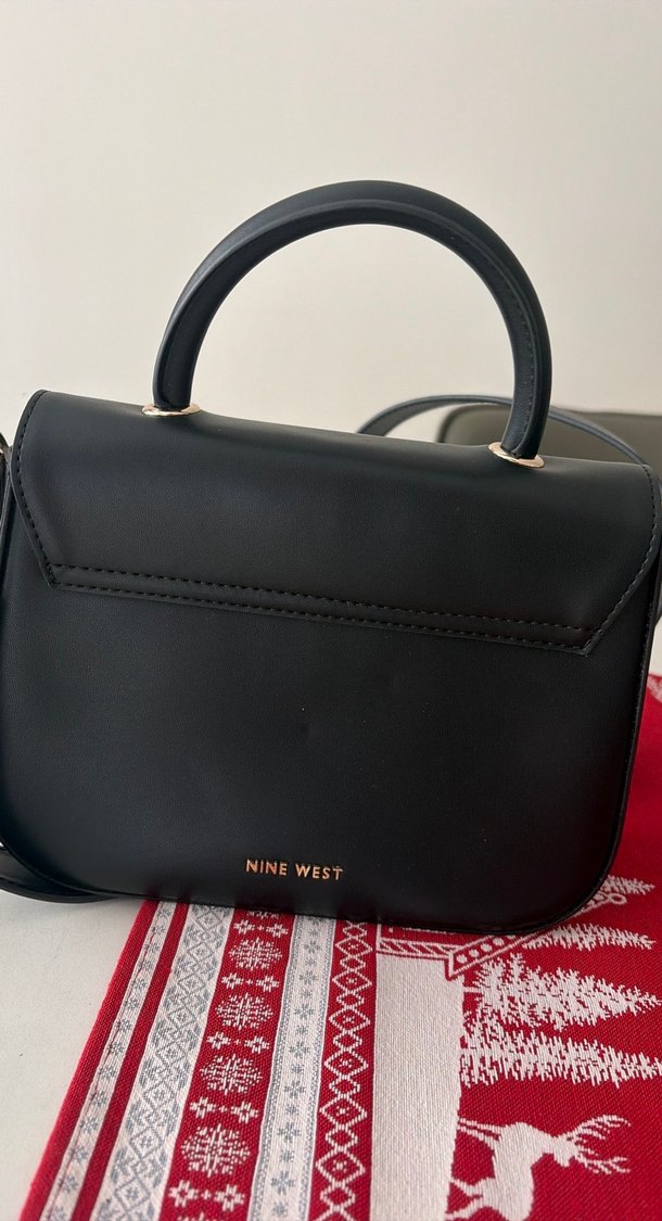 Tokalı Siyah Kadın El Çantası - Görsel 2