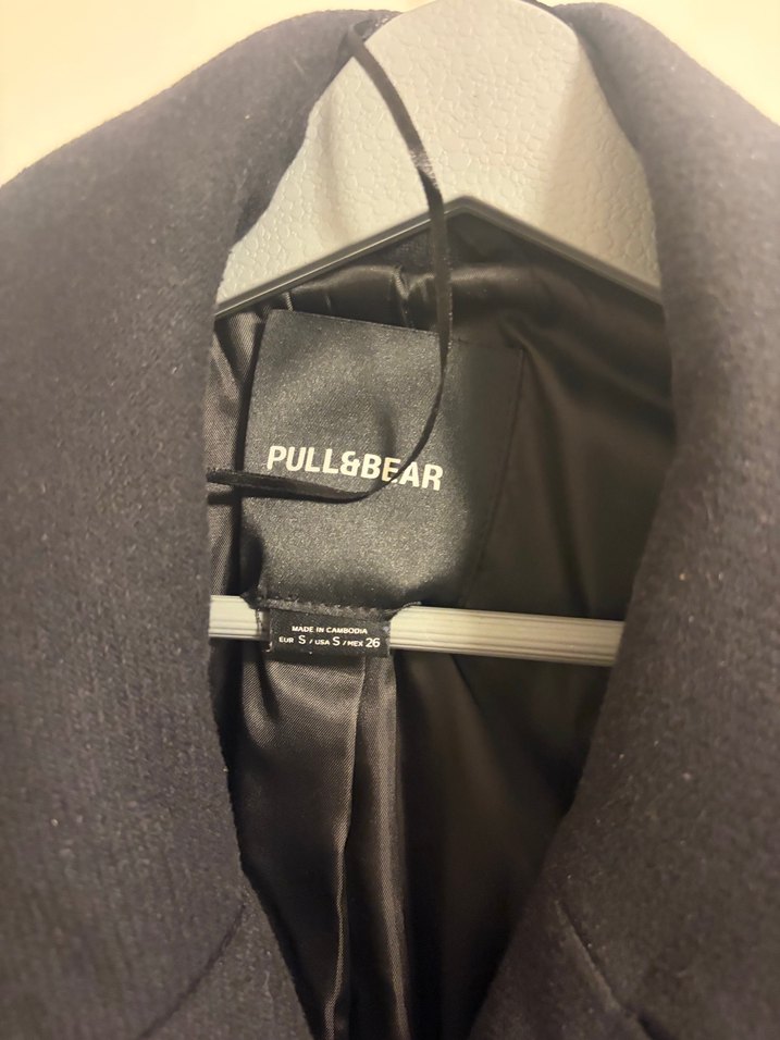 Çift Düğmeli Lacivert Kaban - Görsel 3