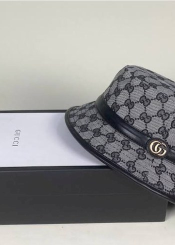 Gucci Logolu Kahverengi Kadın Şapka - Görsel 2