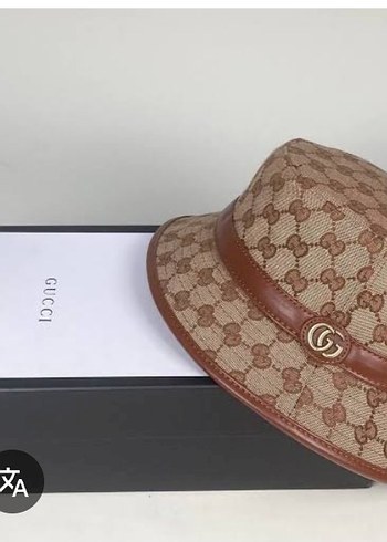 Gucci Logolu Kahverengi Kadın Şapka - Görsel 3