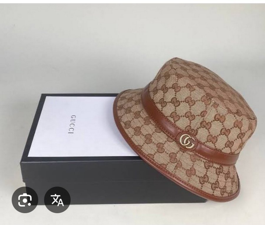 Gucci Logolu Kahverengi Kadın Şapka - Görsel 3