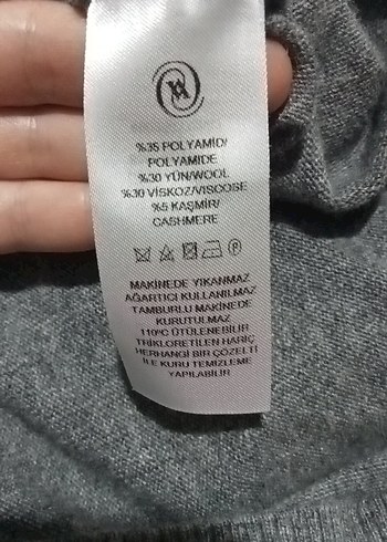 Vakko Gri V-Yaka Örgu yelek - Görsel 7