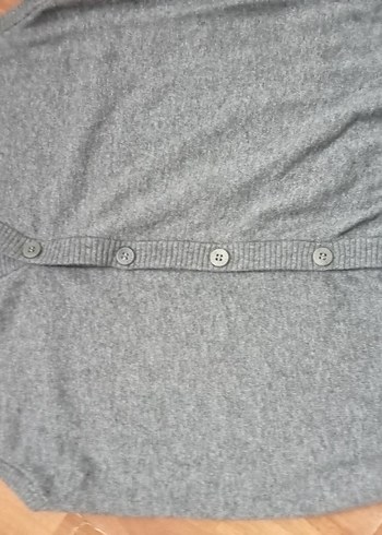 Vakko Gri V-Yaka Örgu yelek - Görsel 3