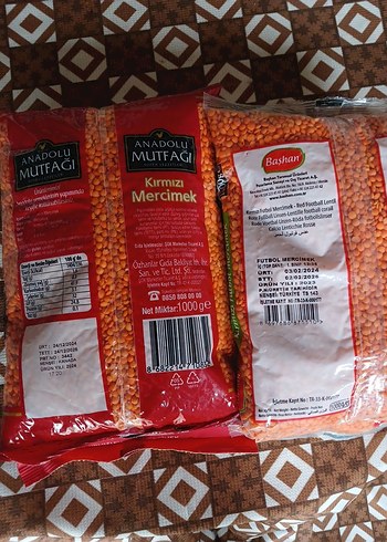 Başhan Kırmızı Mercimek 4 kg 4 adet - Görsel 2