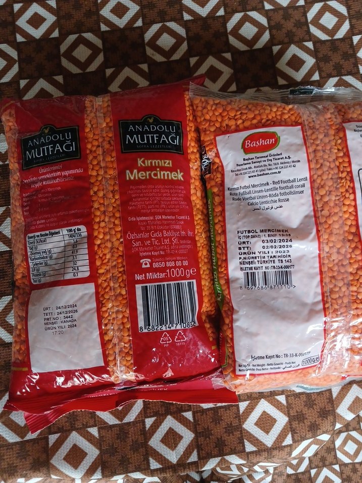 Başhan Kırmızı Mercimek 4 kg 4 adet - Görsel 2