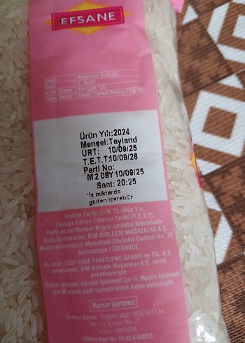 2 adet Efsane Yasemin Kokulu Pirinç 1000g - Görsel 2