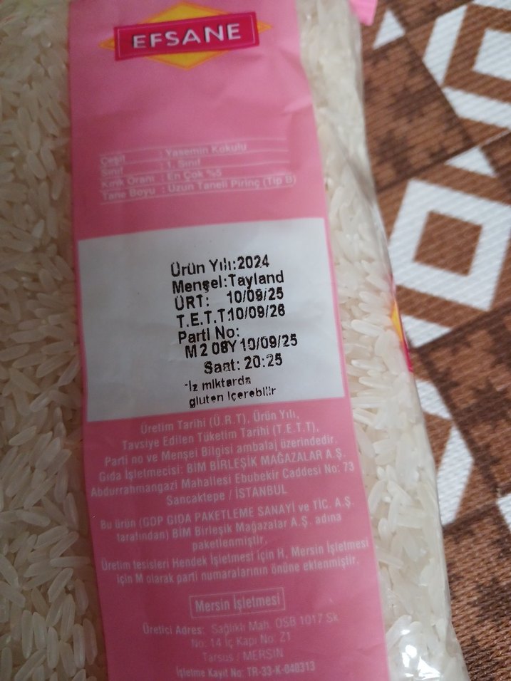 2 adet Efsane Yasemin Kokulu Pirinç 1000g - Görsel 2
