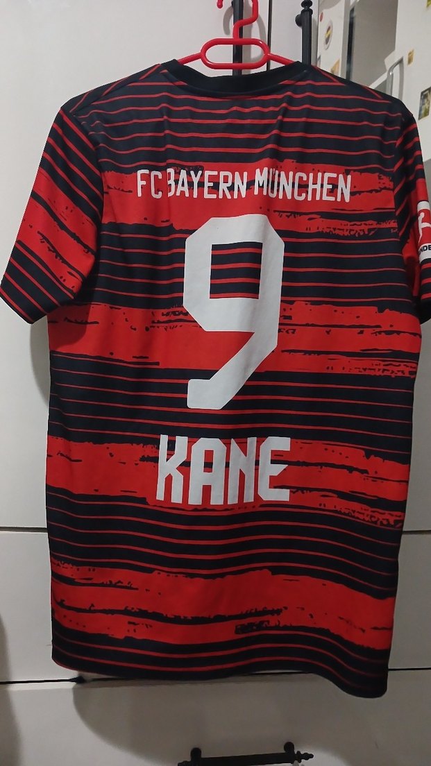 Bayern Münih Erkek Kırmızı Baskılı Spor Tişört - Görsel 2