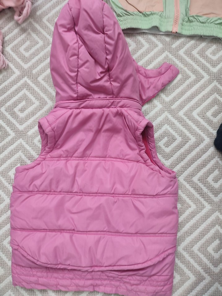 Kız Çocuk Fermuarlı Pembe Yelek - Görsel 2