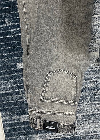 Diğer Gri Tie-Dye Midi Kadın Denim Pantolon