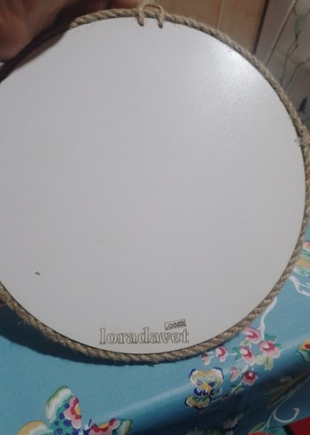 Bohem Beyaz Çiçekli Dekoratif Tepsi - Görsel 5