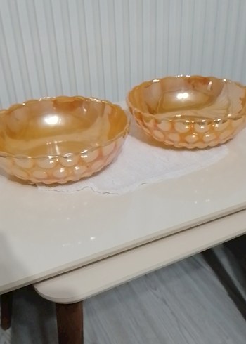 Parlak Bej Batik Desenli salata tabağı - Görsel 3