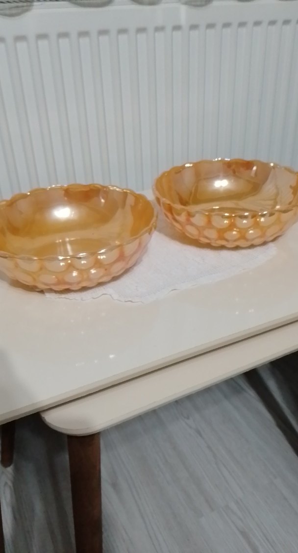 Parlak Bej Batik Desenli salata tabağı - Görsel 3