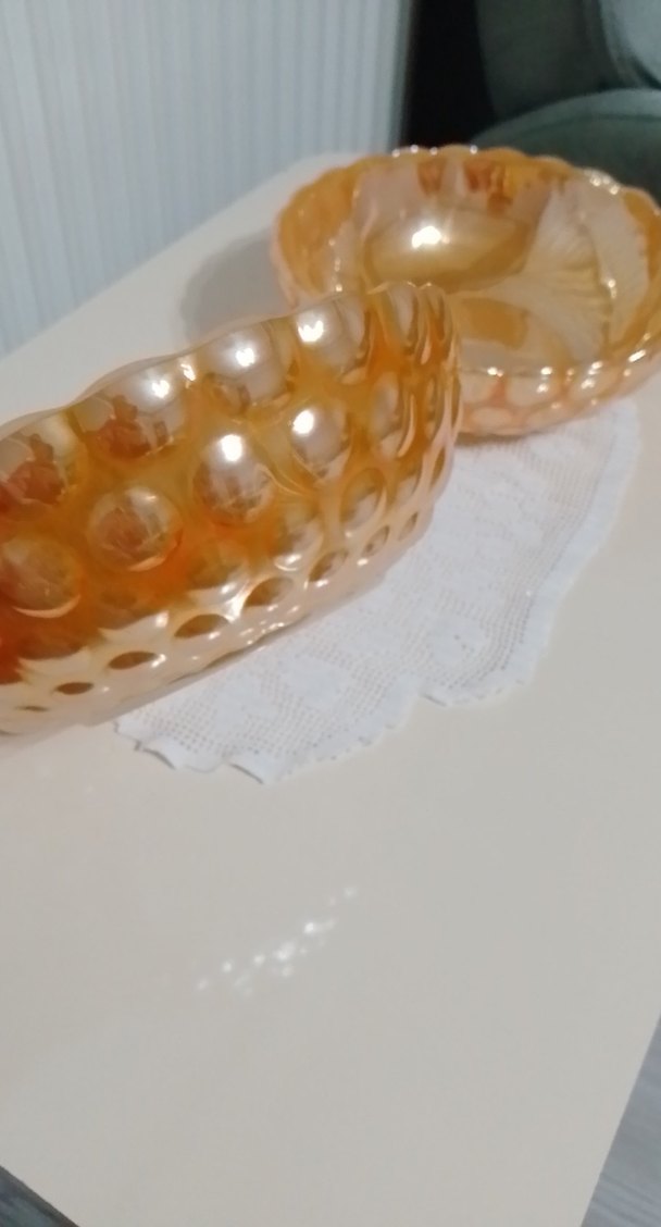 Parlak Bej Batik Desenli salata tabağı - Görsel 2