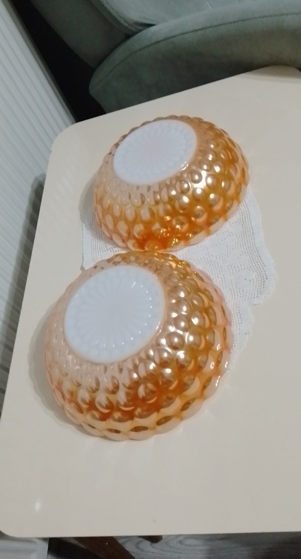 Parlak Bej Batik Desenli salata tabağı - Görsel 4