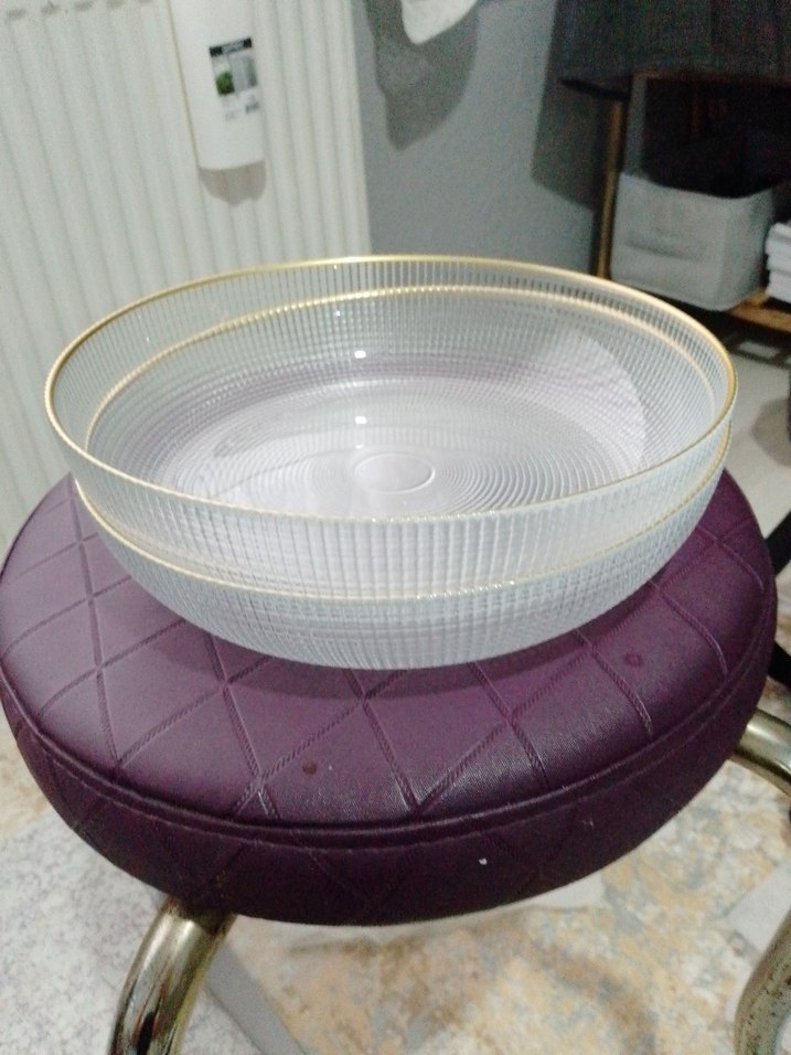 Modern Açık Mor Cam Tabak - Görsel 2