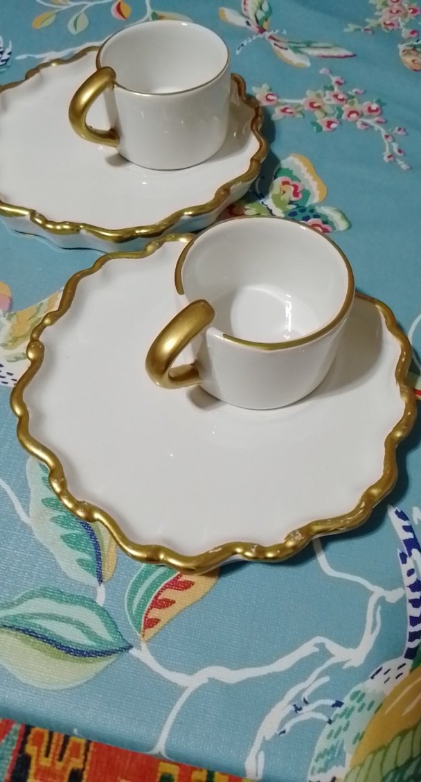 Altın Detaylı Beyaz Kahve Fincan Takımı - Görsel 3