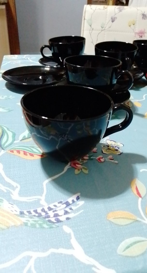 Siyah Seramik 6'lı Kahve Fincanı Seti - Görsel 4