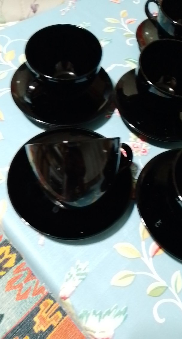 Siyah Seramik 6'lı Kahve Fincanı Seti - Görsel 3