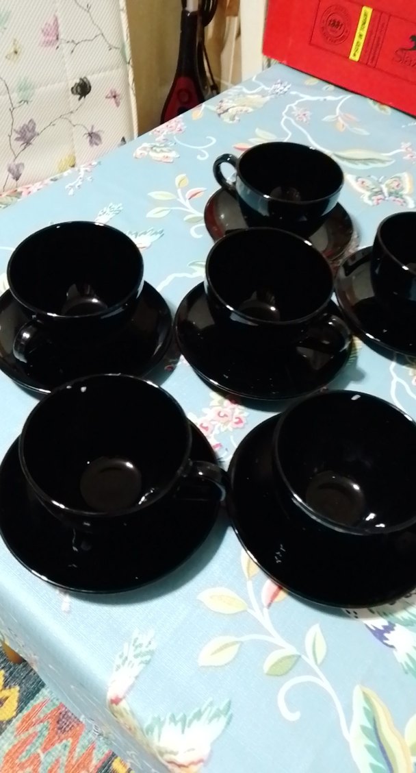 Siyah Seramik 6'lı Kahve Fincanı Seti - Görsel 2