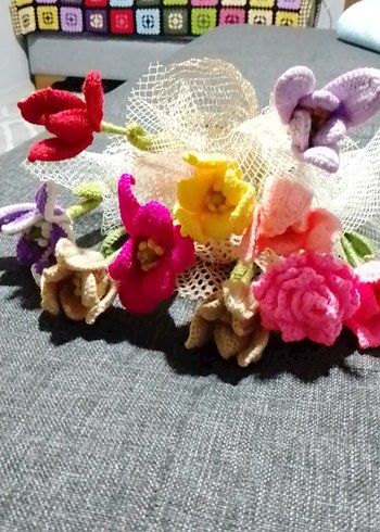 Renkli Bohem El Yapımı Çiçek Kalemler - Görsel 3