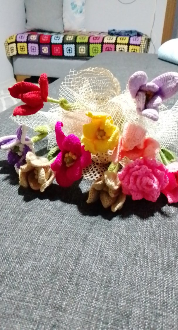 Renkli Bohem El Yapımı Çiçek Kalemler - Görsel 3