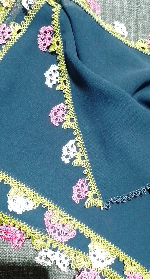 iğne oyası başörtüsü - Görsel 3