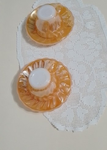 Bej Pastel Renkli 2'li Fincan ve Tabak Seti - Görsel 4