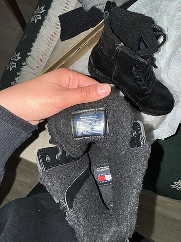 Tommy Hilfiger Tommy Hilfiger Deri Siyah Kadın Bot