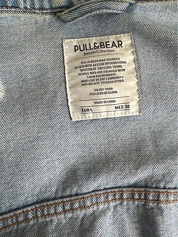 Pull&Bear Denim Yırtık Detaylı Kot Ceket - Görsel 9