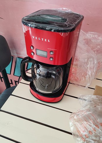 Vestel Retro Kırmızı Kahve Makinesi - Görsel 5