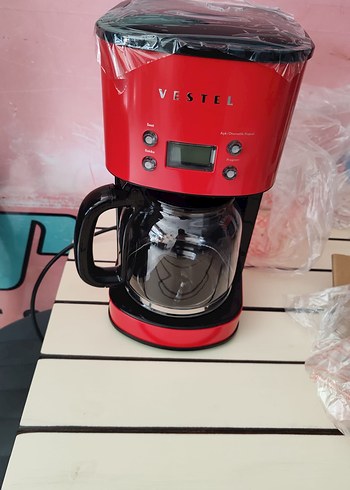 Vestel Retro Kırmızı Kahve Makinesi - Görsel 4
