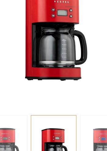 Vestel Retro Kırmızı Kahve Makinesi - Görsel 2
