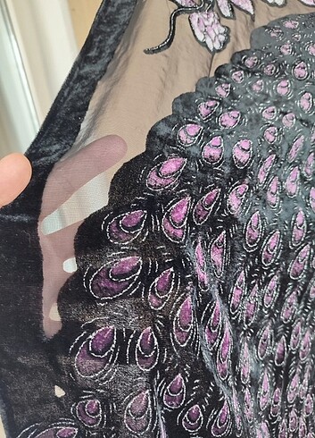  Beden Tavus kuşu desenli Çok şık şal