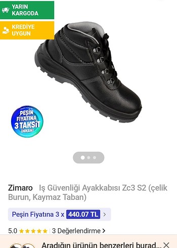 Diğer İs Botu Celik Burunlu Su Gecirmez