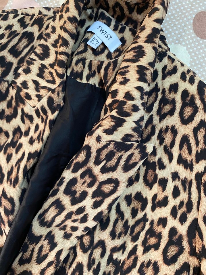 Leopar Desenli Kadın blazer - Görsel 2