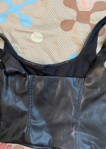 Siyah Deri Bustiyer - Görsel 2