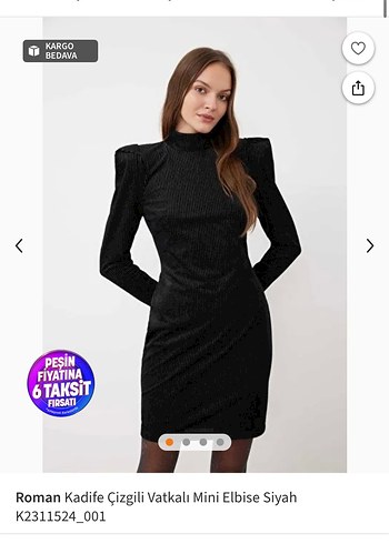 Roman şık davet elbisesi
Siyah Yüksek Yakalı Uzun Kollu Elbise - Görsel 2