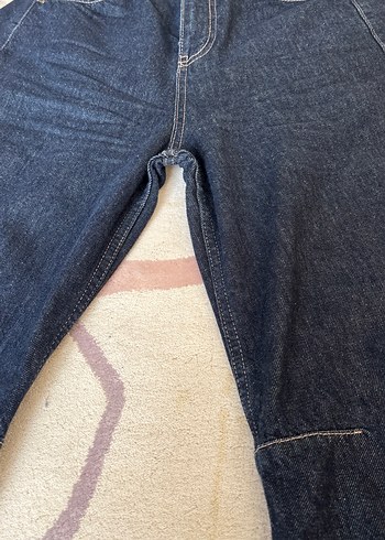 Koyu Mavi Midi Boy Regular Fit Kadın Jean - Görsel 4