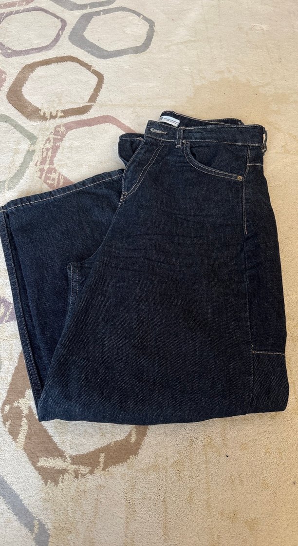 Koyu Mavi Midi Boy Regular Fit Kadın Jean - Görsel 2