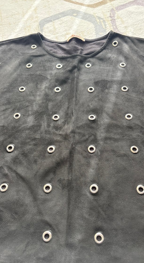 Düğmeli Siyah Nakışlı Kadın Sweatshirt - Görsel 2