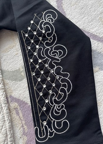 Kadın Beyaz Örgü Detaylı Uzun Kollu Sweatshirt - Görsel 3