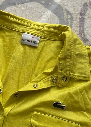 Sarı Kadın Keten Uzun Kollu Gömlek - Görsel 2