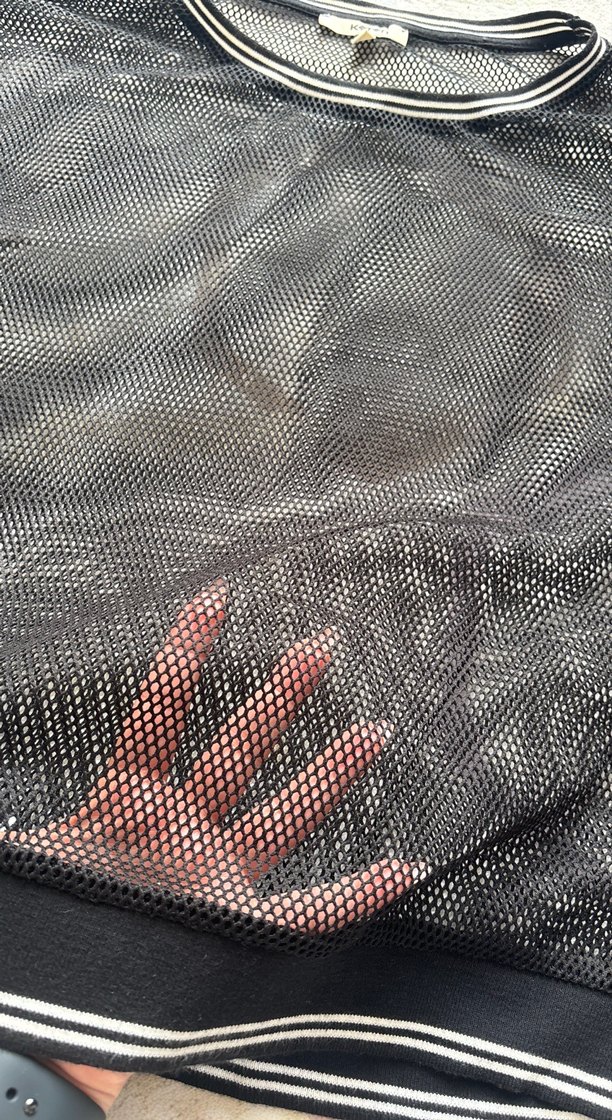 Siyah Uzun Kollu Salaş Spor Bluz - Görsel 3