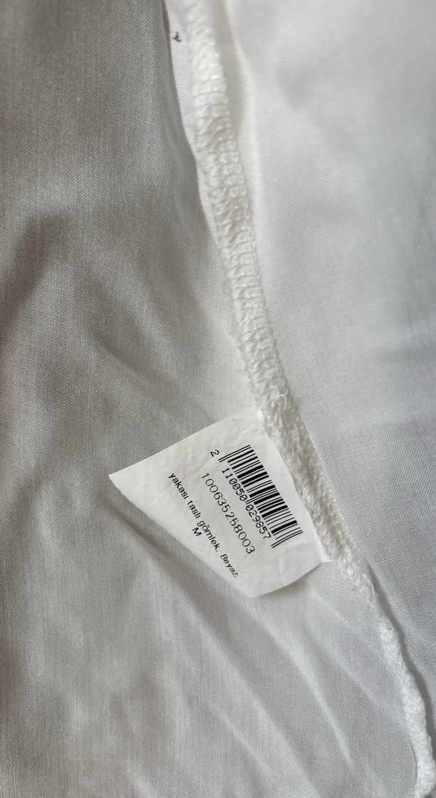 Taş Detaylı Beyaz Kadın Gömlek - Görsel 4