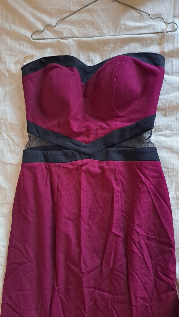 Bordo Uzun Kadın Elbise - Görsel 4